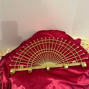 Elegant Gold Wall Hook Rack sunburst boho decor
